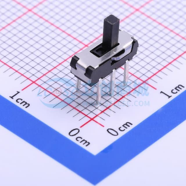 柄长4mm直插双档 滑动开关 【拨动】实物图