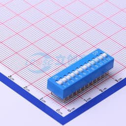 间距2.54mm 平拨,凸起式 12位拨码开关 【拨码】缩略图