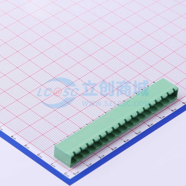 1x17P 5.08mm 排数:1 每排P数:17 【插拔】实物图