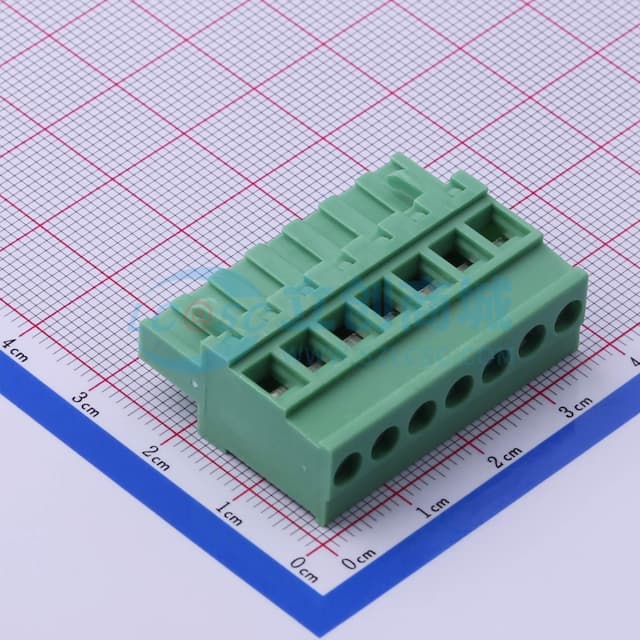 螺丝固定 1x7P 5.08mm 排数:1 每排P数:7实物图