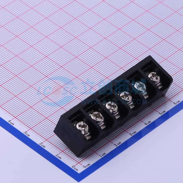 9.5mm 1x6P 每排P数:6 排数:1 直针 边脚【栅栏】实物图