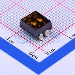 间距2.54mm 平拨,凹槽式 2位拨码开关缩略图