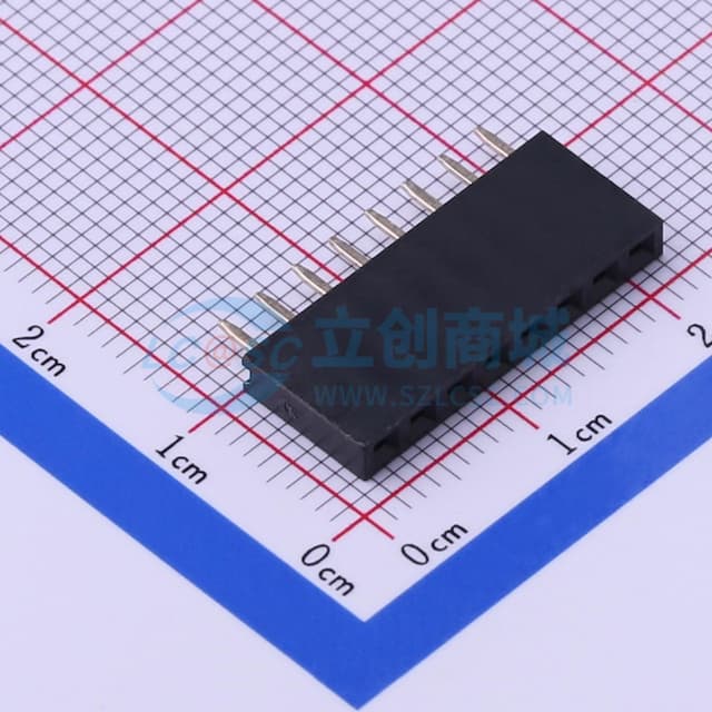 1x8P 间距:2.54mm 直插 【排针】实物图