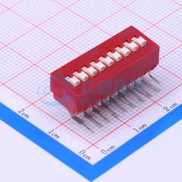 间距2.54mm 平拨,凸起式 9位拨码开关 【插件】缩略图