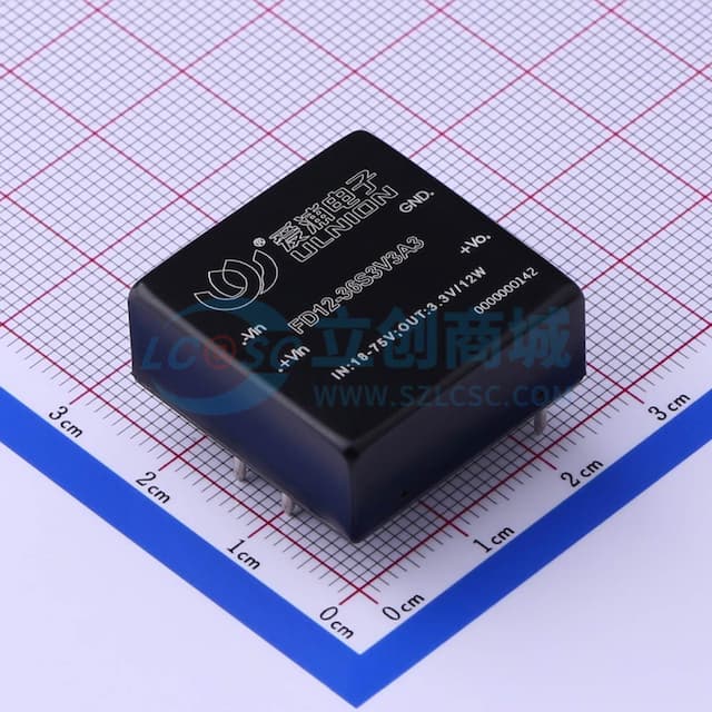 DC/DC模块电源，宽范围输入，输出功率12W，转换效率高，保护功能全【插件】实物图