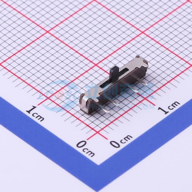 滑动开关12.7*3*2mm插件侧拨三档 【插件】实物图