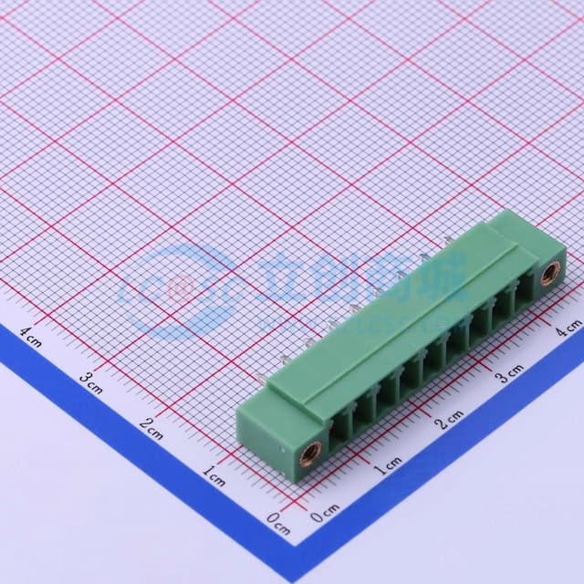 3.81mm 1x9P 排数:1 每排P数:9 螺丝固定【插件】实物图