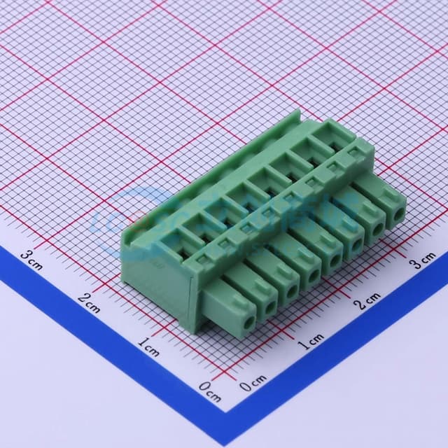 3.81mm 1x8P 排数:1 每排P数:8实物图