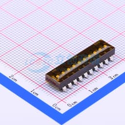 间距2.54mm 平拨,凸起式 10位拨码开关缩略图