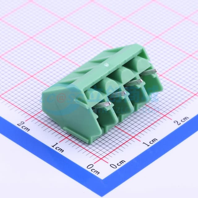 5.08mm 1x4P 排数:1 每排P数:4 直插 【螺钉】实物图
