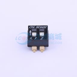 间距2.54mm 平拨,凹槽式 2位拨码开关缩略图