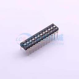 间距2.54mm 平拨,凸起式 12位拨码开关 停产 【拨码】缩略图