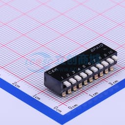 间距2.54mm 琴键 10位拨码开关缩略图
