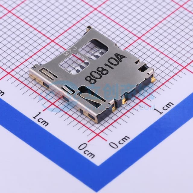 自弹式 MicroSD卡(TF卡) 卡座实物图