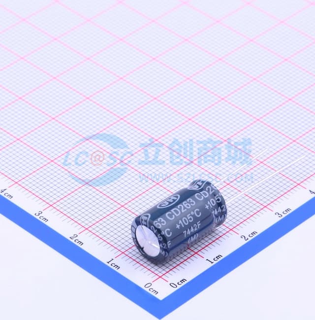 220uF ±20% 50V 【引线】实物图