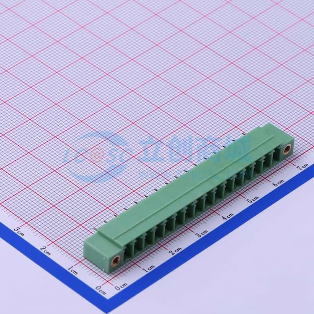 3.81mm 1x16P 排数:1 每排P数:16 螺丝固定【插拔】实物图