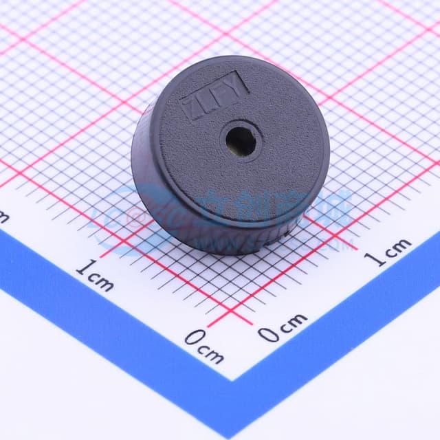 压电式无源蜂鸣器 Φ12*5.5mm 脚距7.5 弹簧针 【蜂鸣】实物图