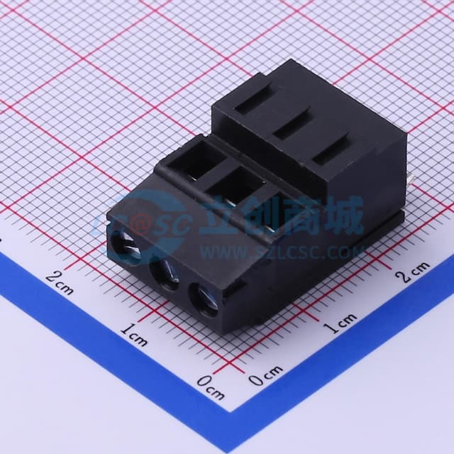 1x3P 5.08mm 直插 排数:1 每排P数:3 【螺钉】实物图