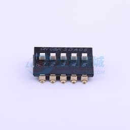 间距2.54mm 平拨,凸起式 5位拨码开关缩略图