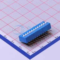 间距2.54mm 平拨,凸起式 12位拨码开关 【插件】缩略图