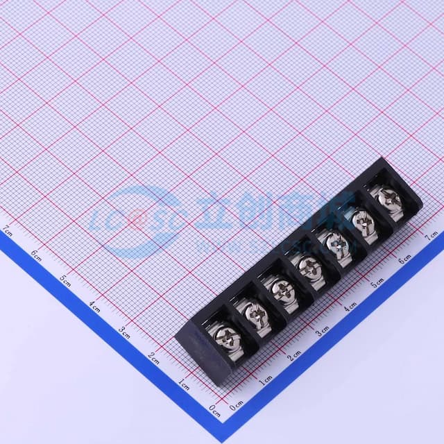 9.5mm 1x7P 每排P数:7 排数:1 直针 边脚【栅栏】实物图