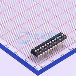 间距2.54mm 平拨,凸起式 12位拨码开关 停产 【拨码】缩略图