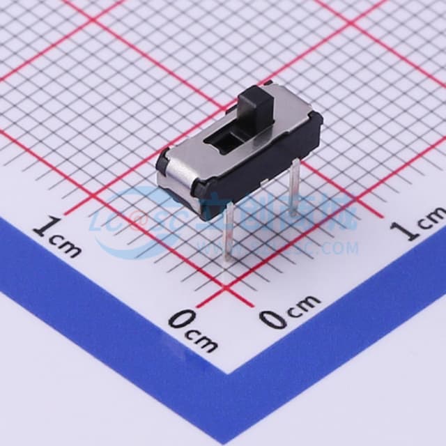 滑动开关9.0*3.5*2.0mm插件正拨三脚二档 【拨动】实物图