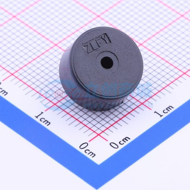 压电式无源蜂鸣器 Φ12*7mm 脚距7.5 弹簧针 【蜂鸣】实物图