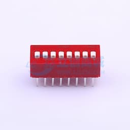 间距2.54mm 平拨,凸起式 8位拨码开关 【拨码】缩略图
