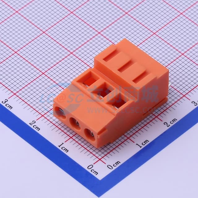 1x3P 5.08mm 直插 排数:1 每排P数:3【螺钉】实物图