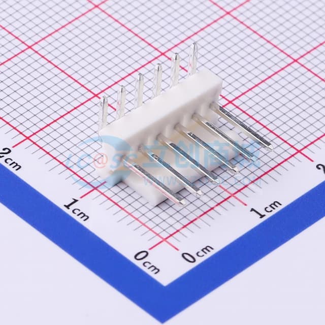 1x6P 间距:2.54mm 弯插 【插件】实物图
