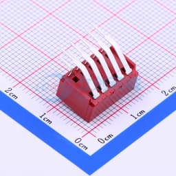 间距2.54mm 平拨,凸起式 5位拨码开关 【插件】缩略图