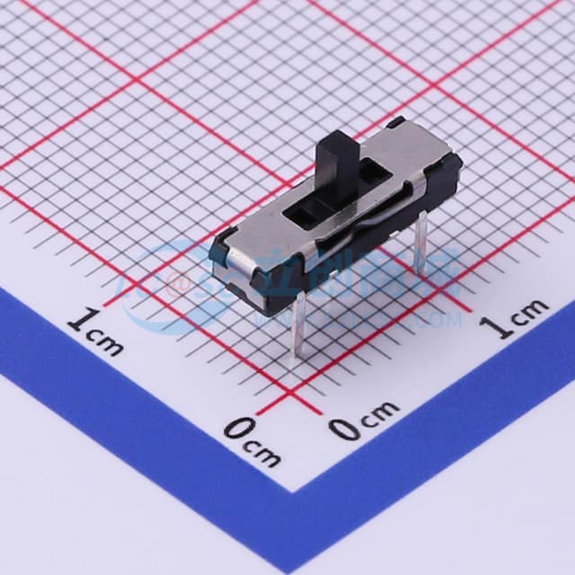 滑动开关13*3.5*3.0mm插件正拨四脚三档 【拨动】实物图