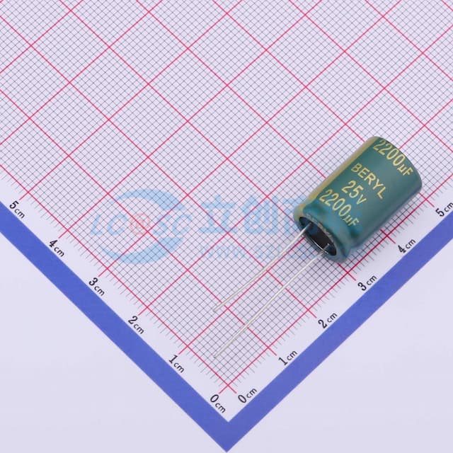 2200uF ±20% 25V 【引线】实物图
