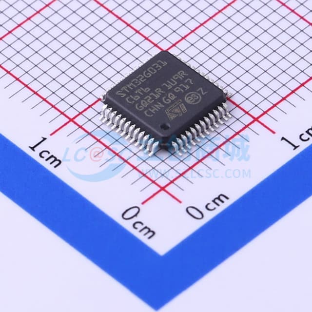 主流Arm Cortex-M0+ MCU，具有32 KB Flash存储器、8 KB RAM、64 MHz CPU、2x USART、定时器、ADC和通信接口，1.7-3.6V实物图