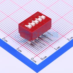 间距2.54mm 平拨,凸起式 5位拨码开关 【插件】缩略图