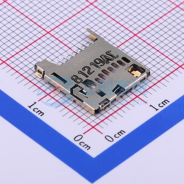 自弹式 MicroSD卡(TF卡) 卡座实物图