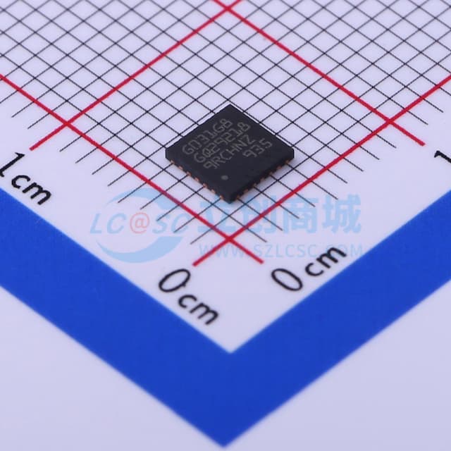 主流Arm Cortex-M0+ MCU，具有64 KB Flash存储器、8 KB RAM、64 MHz CPU、2x USART、定时器、ADC和通信接口，1.7-3.6V实物图