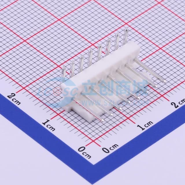 1x8P 间距:2.54mm 弯插 【插件】实物图