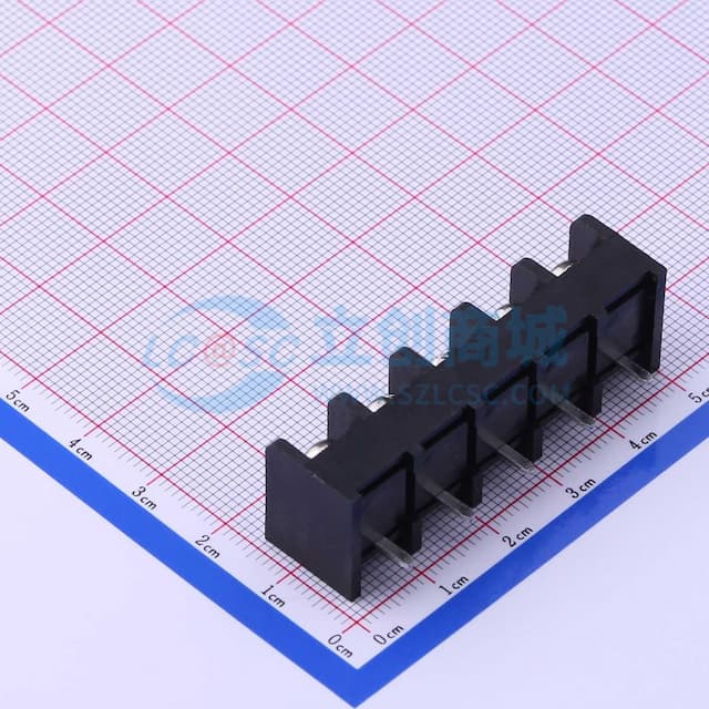 9.5mm 1x5P 直插 边脚 排数:1 每排P数:5 【栅栏】实物图