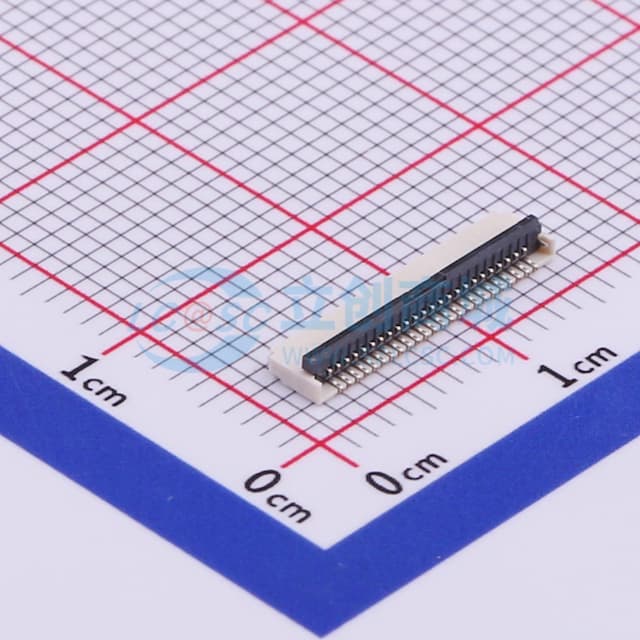 间距:0.5mm P数:24P 翻盖式 双侧触点/上下接实物图