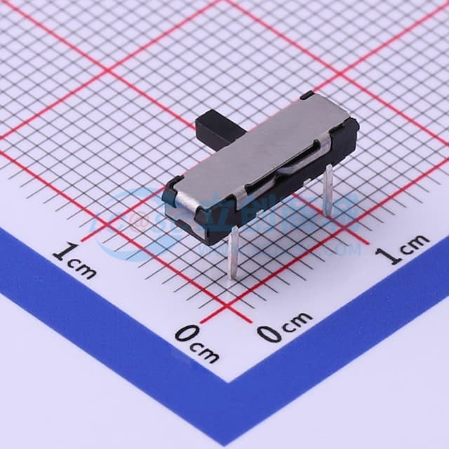 滑动开关13*3.5*3.0mm插件侧拨四脚三档 【拨动】实物图