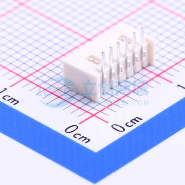 1x6P 间距:1.25mm 弯插 【插件】实物图
