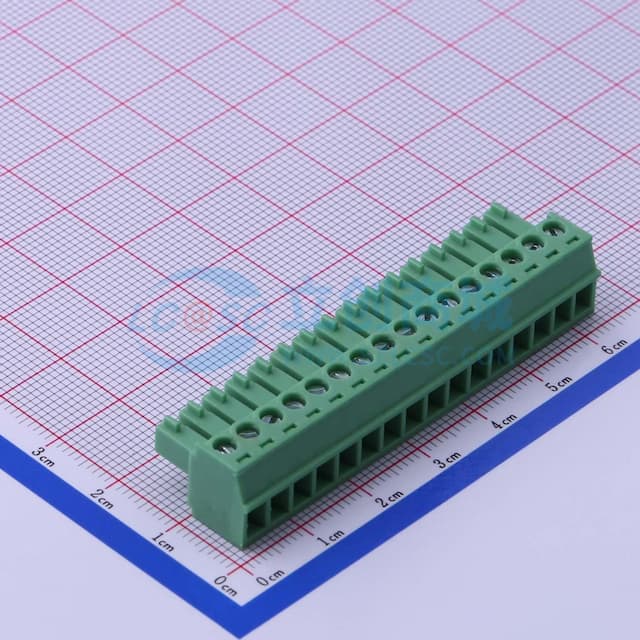 3.81mm 1x16P 排数:1 每排P数:16实物图