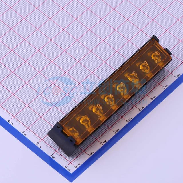 9.5mm 1x8P 直插 边脚 排数:1 每排P数:8 【栅栏】实物图