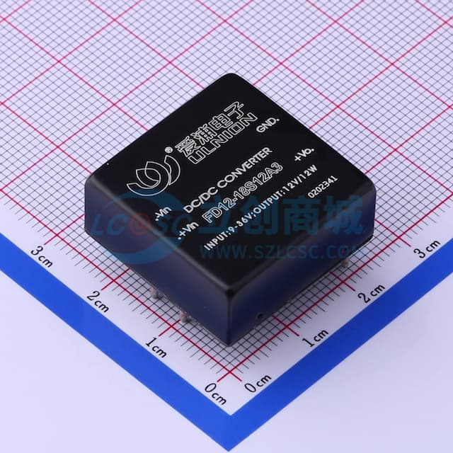 DC/DC模块电源，宽范围输入，输出功率12W，转换效率高，保护功能全【电源】实物图