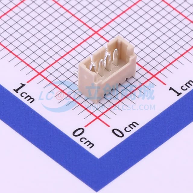 1x4P 间距:1.25mm 弯插 【插件】实物图