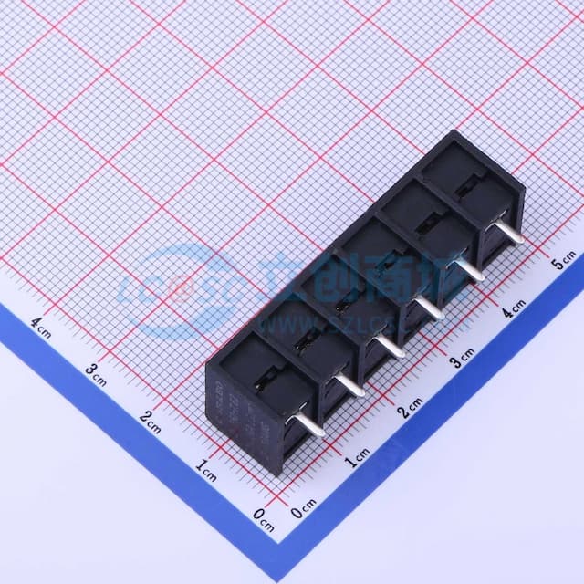 7.62mm 1x6P 每排P数:6 排数:1 直针 边脚【插件】实物图
