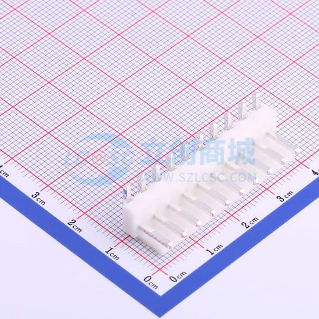 1x10P 间距:3.96mm 弯插 系列:VH 【插件】实物图