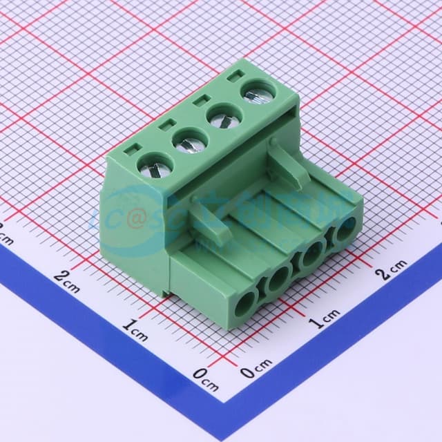 1x4P 5.08mm 排数:1 每排P数:4实物图